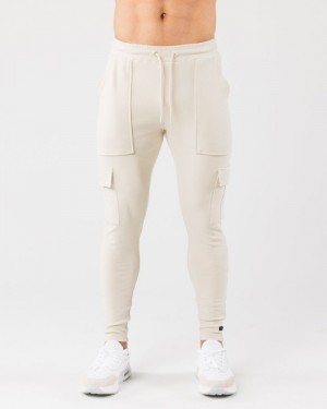 Alphalete Identity Cargo Uomo Pantaloni Jogger Bianche | 70YFPWCLZ
