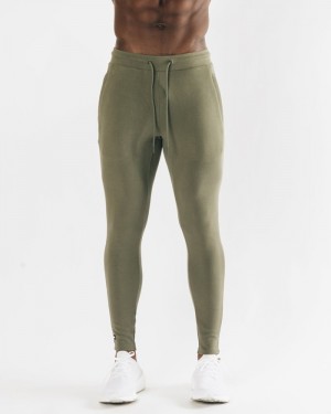 Alphalete Identity Uomo Pantaloni Jogger Verde Oliva Chiaro | 14VYDKSAN