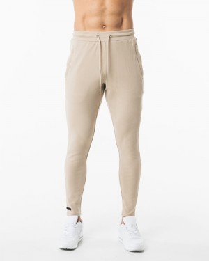 Alphalete Identity Uomo Pantaloni Jogger Beige | 36NHKPSBA