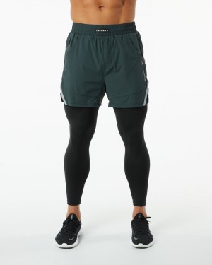 Alphalete Infinity 2-in-1 Speed 5.5" Uomo Pantaloncini Verdi | 43OSZCGDI
