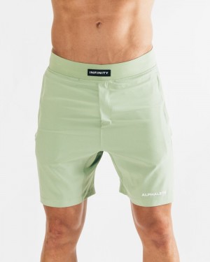 Alphalete Infinity 7" Uomo Pantaloncini Verdi | 95VMIZWGO