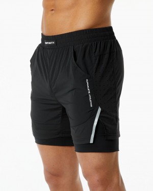Alphalete Infinity Speed 5.5" Uomo Pantaloncini Nere | 54NAXIQFC