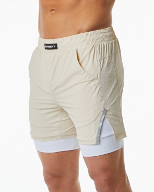 Alphalete Infinity Speed 5.5" Uomo Pantaloncini Gialle Chiaro | 42ZJIFOWG