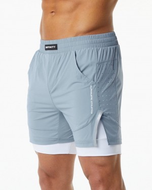 Alphalete Infinity Speed 5.5" Uomo Pantaloncini Blu | 34LZNQFVG