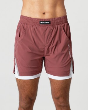 Alphalete Infinity Speed 5.5" Uomo Pantaloncini Rosa | 10ULHRZAG