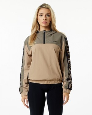 Alphalete Infinity Tech Donna Giacche Beige | 69DMENAKP