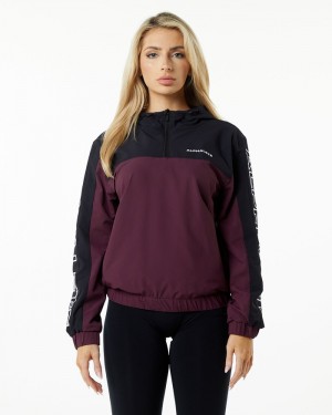 Alphalete Infinity Tech Donna Giacche Bordeaux Scuro | 25YCLHSJR