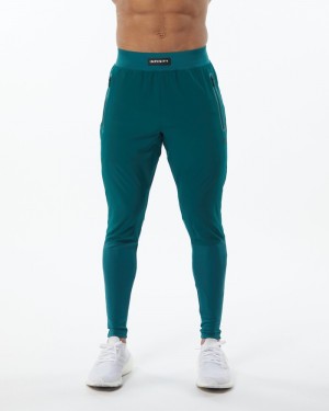 Alphalete Infinity Tech Uomo Pantaloni Jogger Verde Acqua | 68NYASCWM