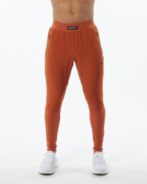 Alphalete Infinity Tech Uomo Pantaloni Jogger Arancioni | 38DQCWFIS