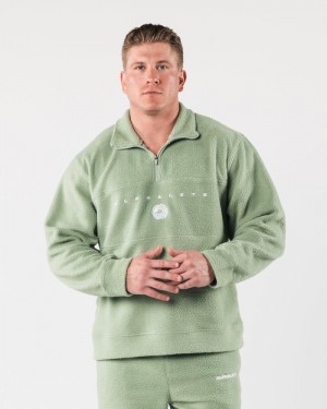 Alphalete King Quarter Zip Uomo Felpa Verde Oliva | 15EKNDQAJ