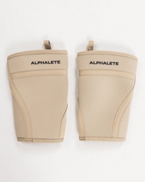 Alphalete Knee Sleeves Uomo Altri Accessori Beige | 71ZQVLARC