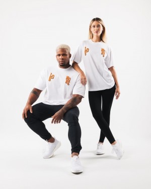 Alphalete LDB More Letter Uomo Camicie Bianche | 41GMKFIYE