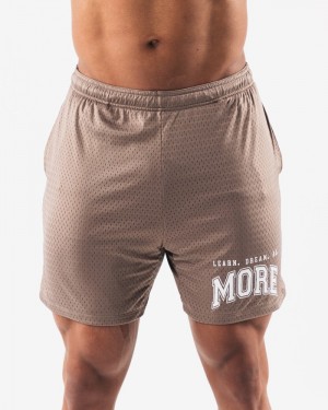 Alphalete LDB More Mesh 6” Uomo Pantaloncini Beige | 50JVUWTNK