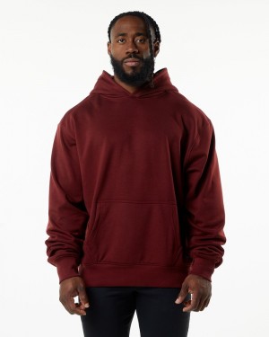 Alphalete Monarch Uomo Felpa Con Cappuccio Bordeaux | 64CWXEURT