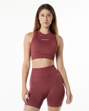 Alphalete Ozone Crop Donna Reggiseni Bordeaux | 91RWXNLZE