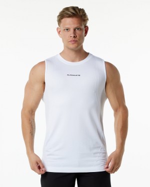 Alphalete Ozone Uomo Canotta Bianche | 63WOKNFTI