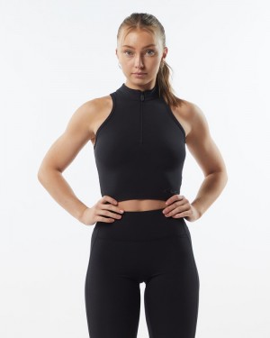 Alphalete Pulse Zip Donna Canotta Nere | 30JTWYUHF
