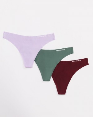 Alphalete Seamless 3pk Donna Biancheria Intima Viola | 46DNCLPEF