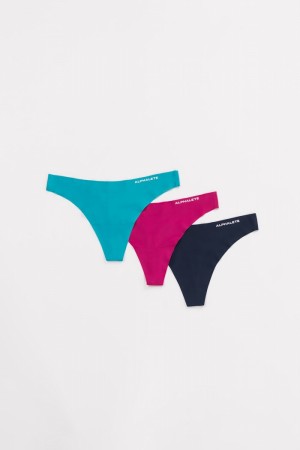 Alphalete Seamless 3pk Donna Biancheria Intima Verde Acqua Fucsia | 39FJRKBYO