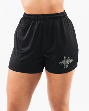 Alphalete Signature Mesh 4" Donna Pantaloncini Nere Verde Oliva | 71GEWCXAQ