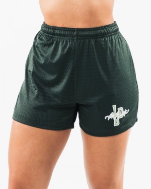 Alphalete Signature Mesh 4" Donna Pantaloncini Verdi | 97SKMNUBF