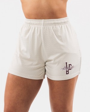 Alphalete Signature Mesh 4" Donna Pantaloncini Bianche | 04QBJMHFI