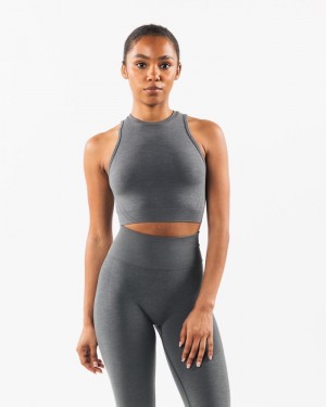 Alphalete Stratus Crop Donna Canotta Grigie | 49VXHIYUA