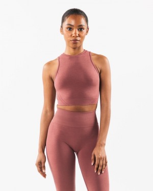 Alphalete Stratus Crop Donna Canotta Rosa | 83EJVSLBK