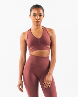 Alphalete Stratus Donna Reggiseni Bordeaux | 02FRABQCD