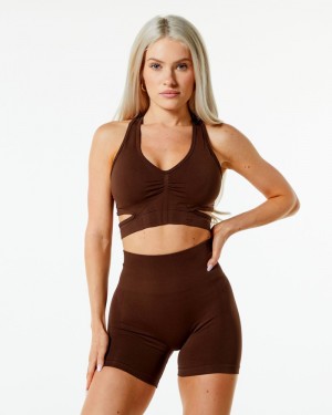 Alphalete Stratus Donna Reggiseni Marroni | 98EXFPITQ