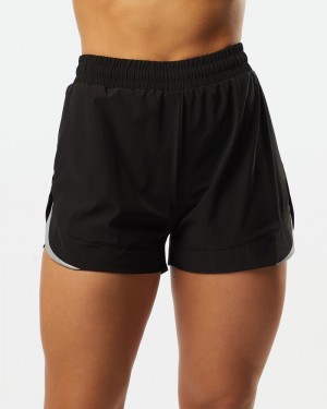 Alphalete Stride 3" Donna Pantaloncini Nere | 95VDWRUCO