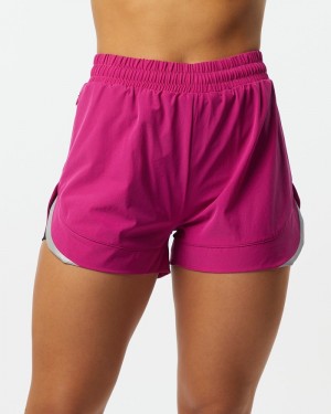 Alphalete Stride 3" Donna Pantaloncini Rosa | 75ZQKUBWP