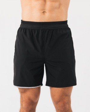 Alphalete Studio 6" Uomo Pantaloncini Nere Argento | 49BYIOWRG