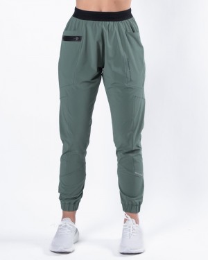 Alphalete Studio Donna Pantaloni Jogger Verde Oliva Verdi | 54VYPNZIR