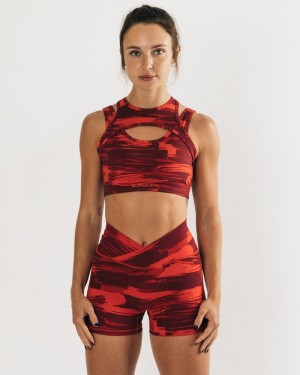 Alphalete Surface Keyhole Donna Reggiseni Camouflage | 12NWYHFCD