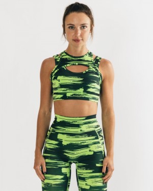 Alphalete Surface Keyhole Donna Reggiseni Camouflage | 43MPFJKND