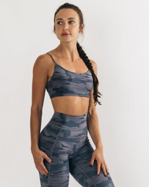 Alphalete Surface Limitless Donna Reggiseni Grigie Camouflage | 41CFREUOA