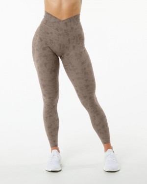 Alphalete Surface Power Donna Leggings Beige | 59YNQZAHG