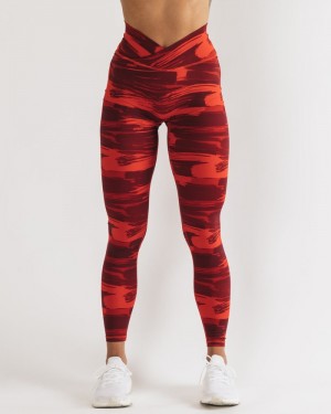 Alphalete Surface Power Donna Leggings Camouflage | 39TGKLQWH