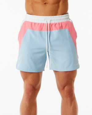 Alphalete Swim Trunk 5.5" Uomo Boardshort Corallo Blu Chiaro | 35NMYOIRS
