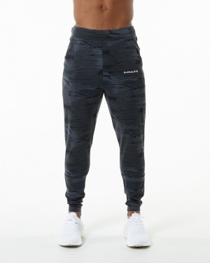 Alphalete Trace Uomo Pantaloni Jogger Nere Camouflage | 60LZMGXQT