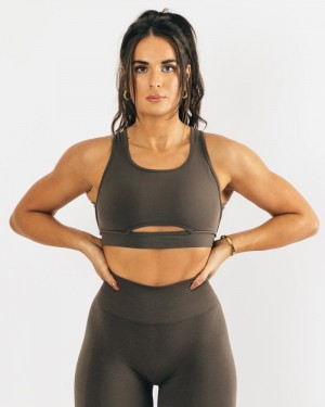 Alphalete Trinity Donna Reggiseni Beige | 37TRIWZVC