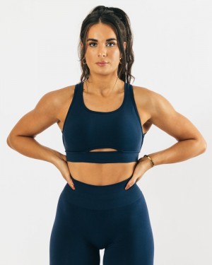 Alphalete Trinity Donna Reggiseni Blu | 21WCRQSLK