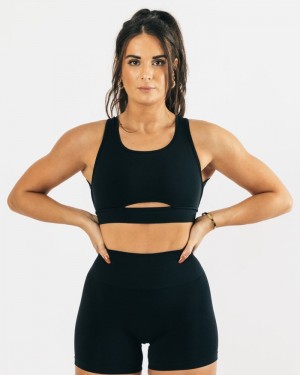 Alphalete Trinity Donna Reggiseni Nere | 05CVOGAEW