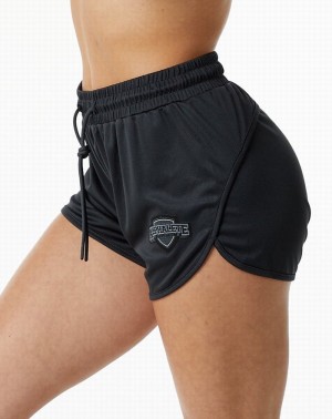 Alphalete Varsity 3.25" Donna Pantaloncini Nere | 50LTWOGYV