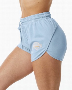 Alphalete Varsity 3.25" Donna Pantaloncini Blu Chiaro | 37CUNHDTY