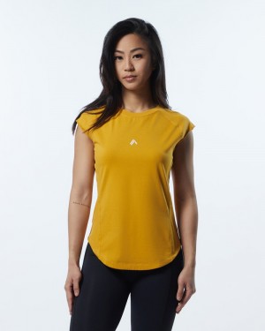 Alphalete Velocity Donna Camicie Gialle | 74VBYPZFX