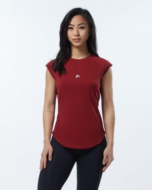 Alphalete Velocity Donna Camicie Rosse | 82OQDBCRI