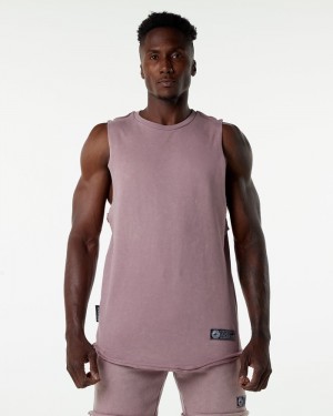Alphalete Very Terry Cutoff Uomo Canotta Rosa | 96HJBZMES
