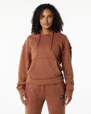 Alphalete Very Terry Donna Felpa Con Cappuccio Marroni | 86EWPAIHT